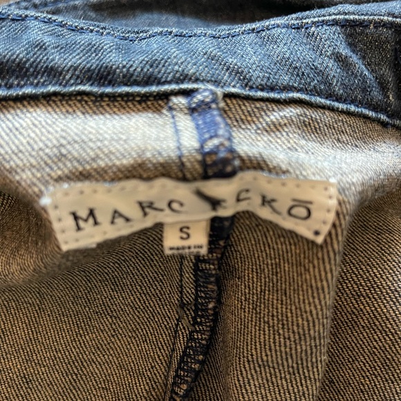 Marc Ecko Denim Jacket Pea Coat Style - Picture 5 of 11